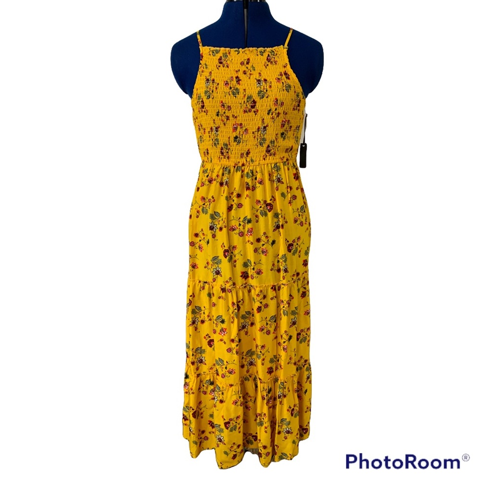 NWT 3rd + Malt Yellow Floral Maxi Dress size Medium